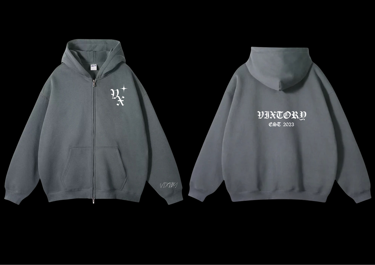 CHARCOAL GREY ZIPUP JACKET