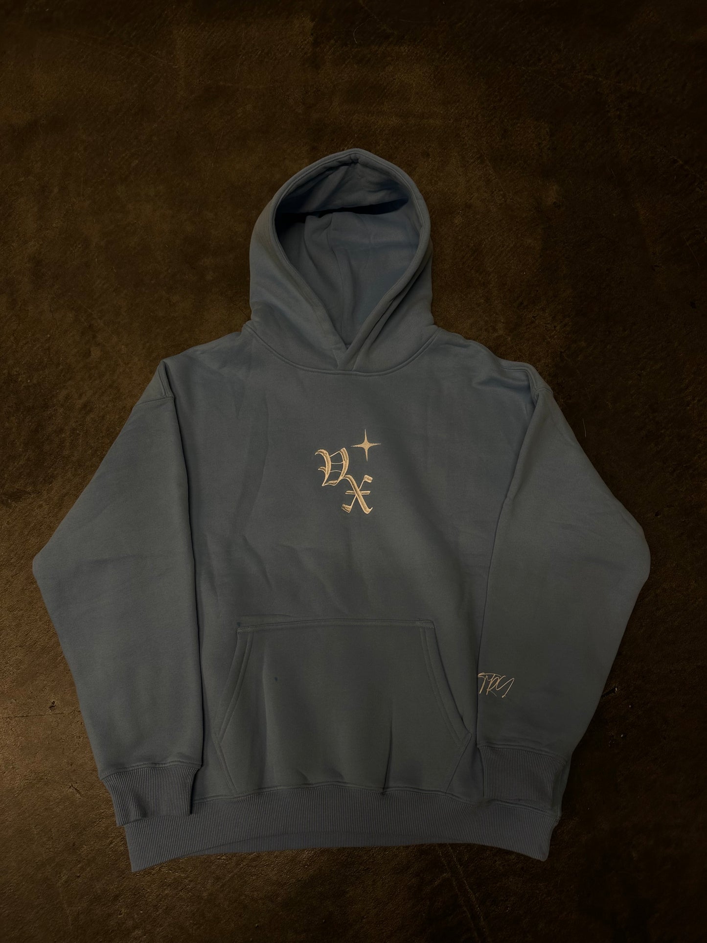 SKY BLUE STITCHED HOODIE