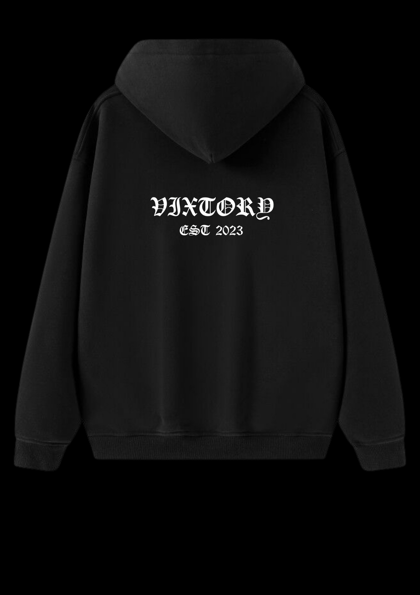 ONYX BLACK STITCHED HOODIE
