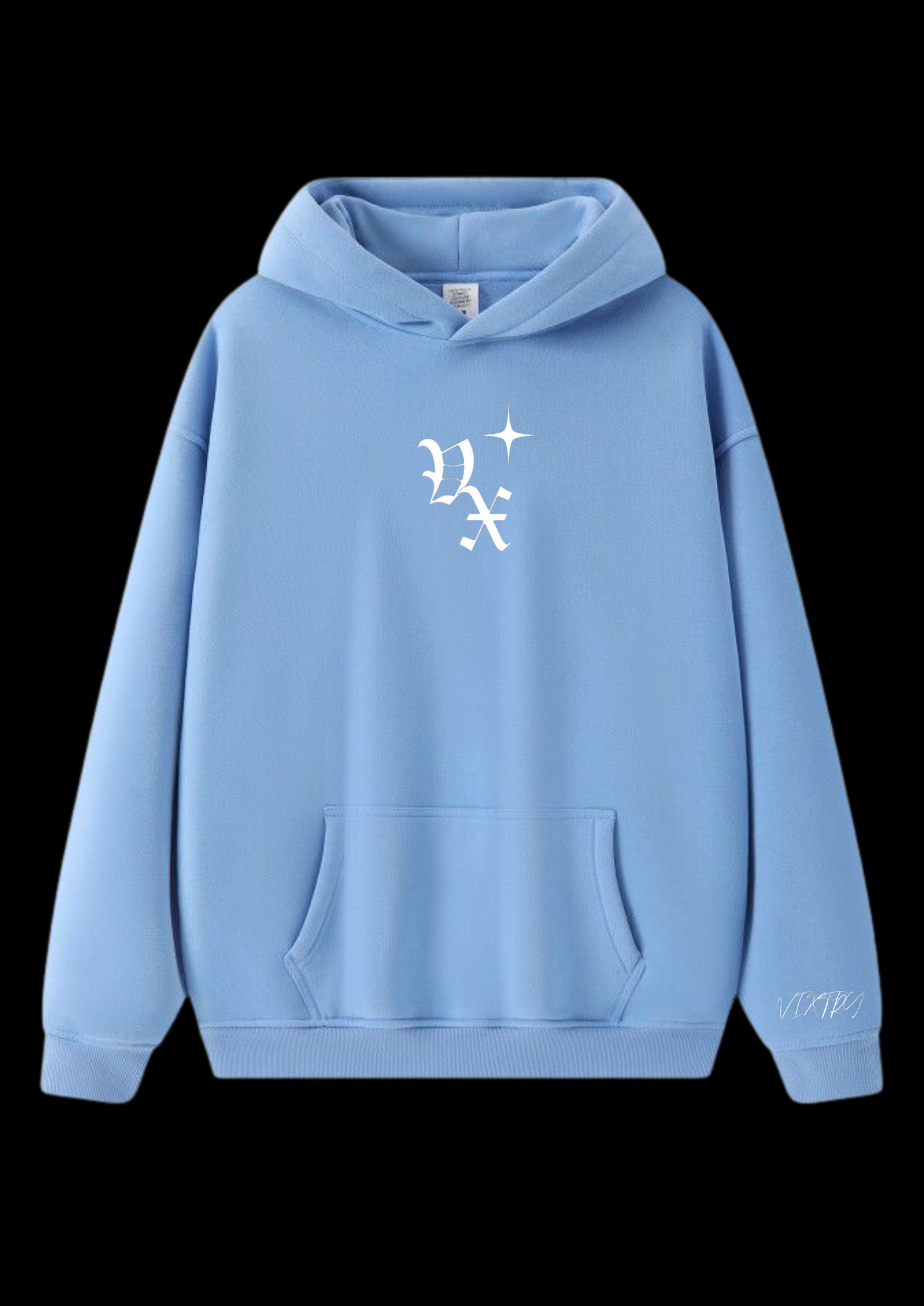 SKY BLUE STITCHED HOODIE