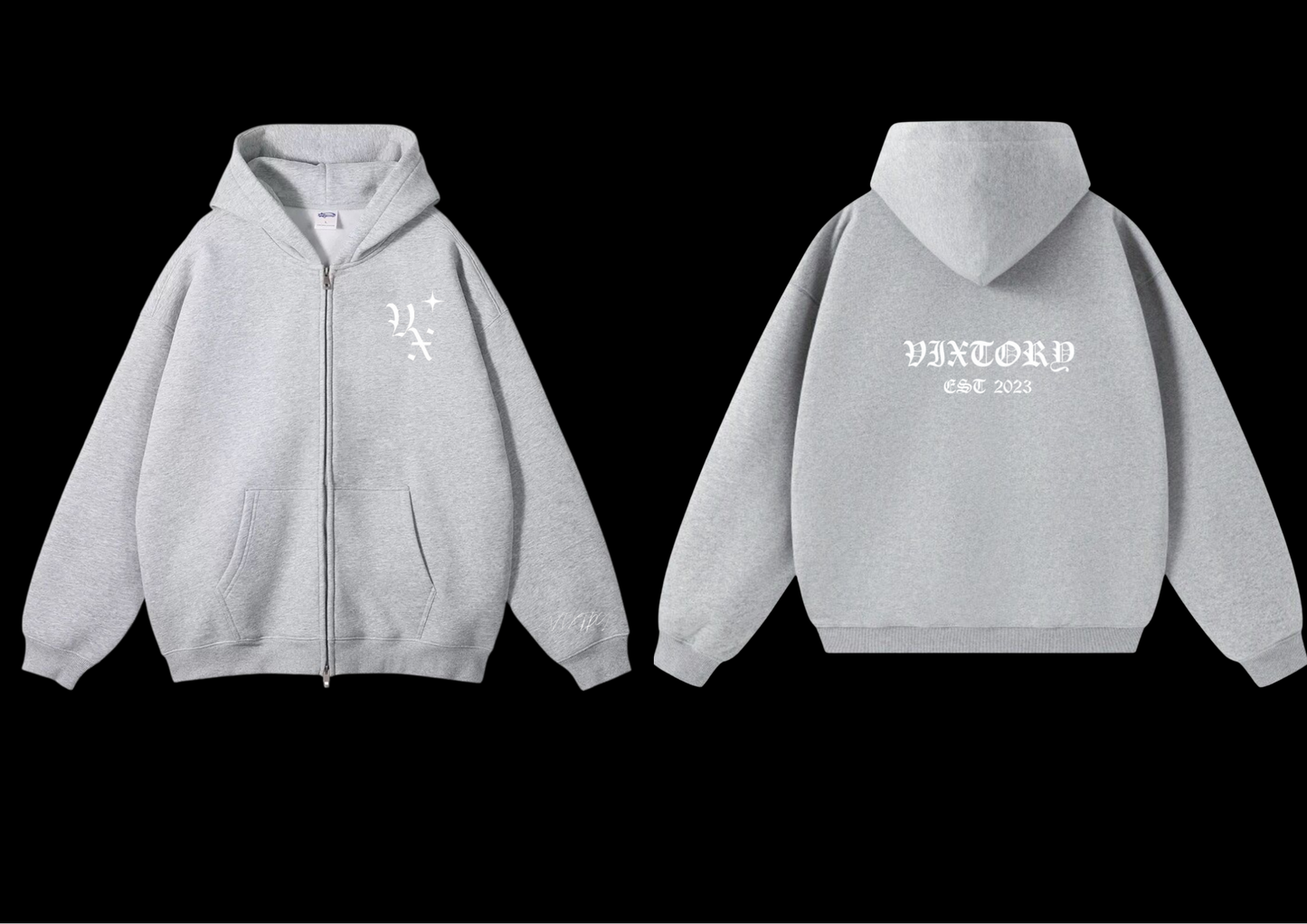 CLOUD GREY ZIPUP JACKET