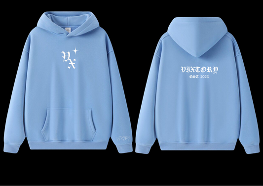 SKY BLUE STITCHED HOODIE