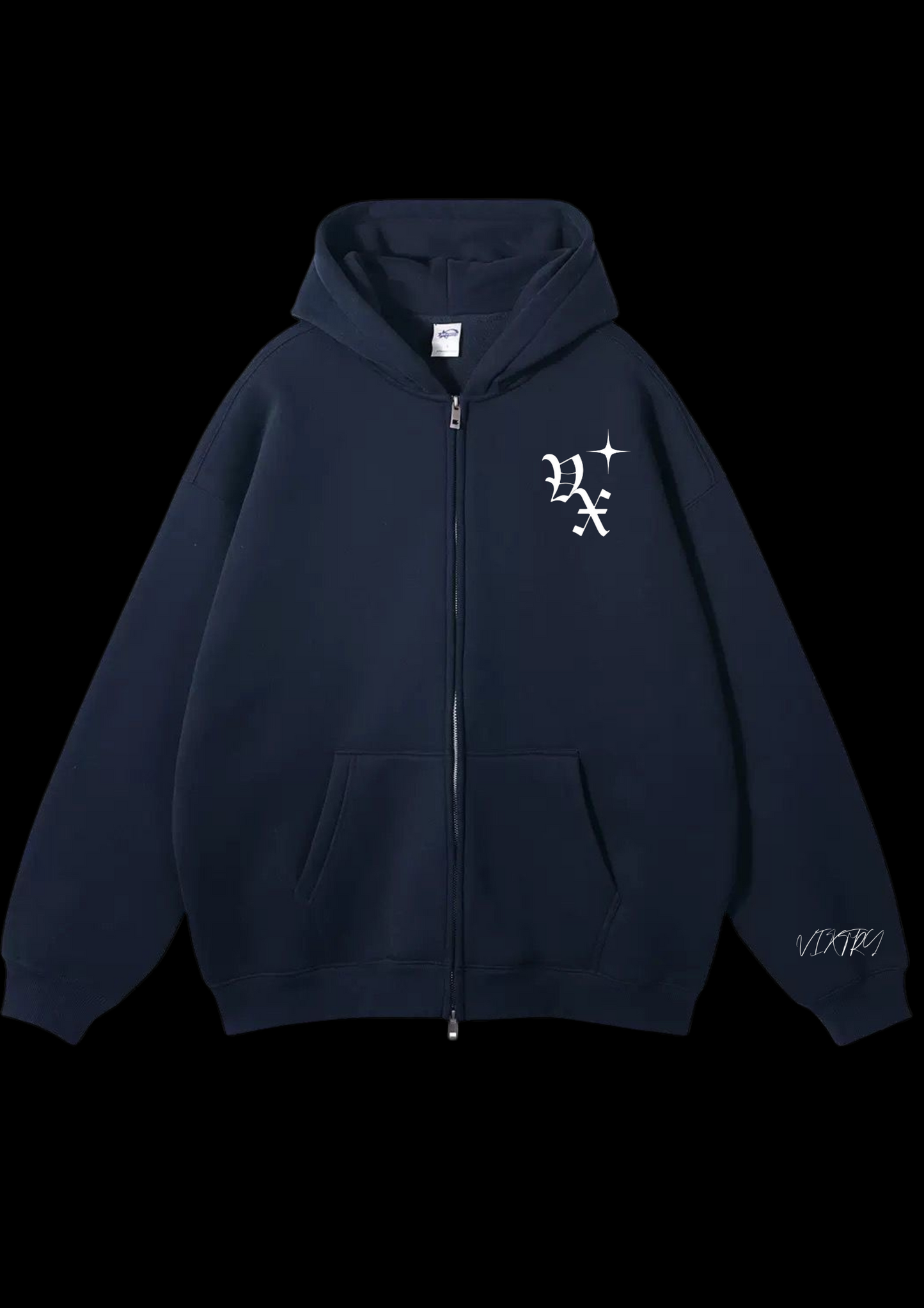 MIDNIGHT NAVY ZIP UP JACKET