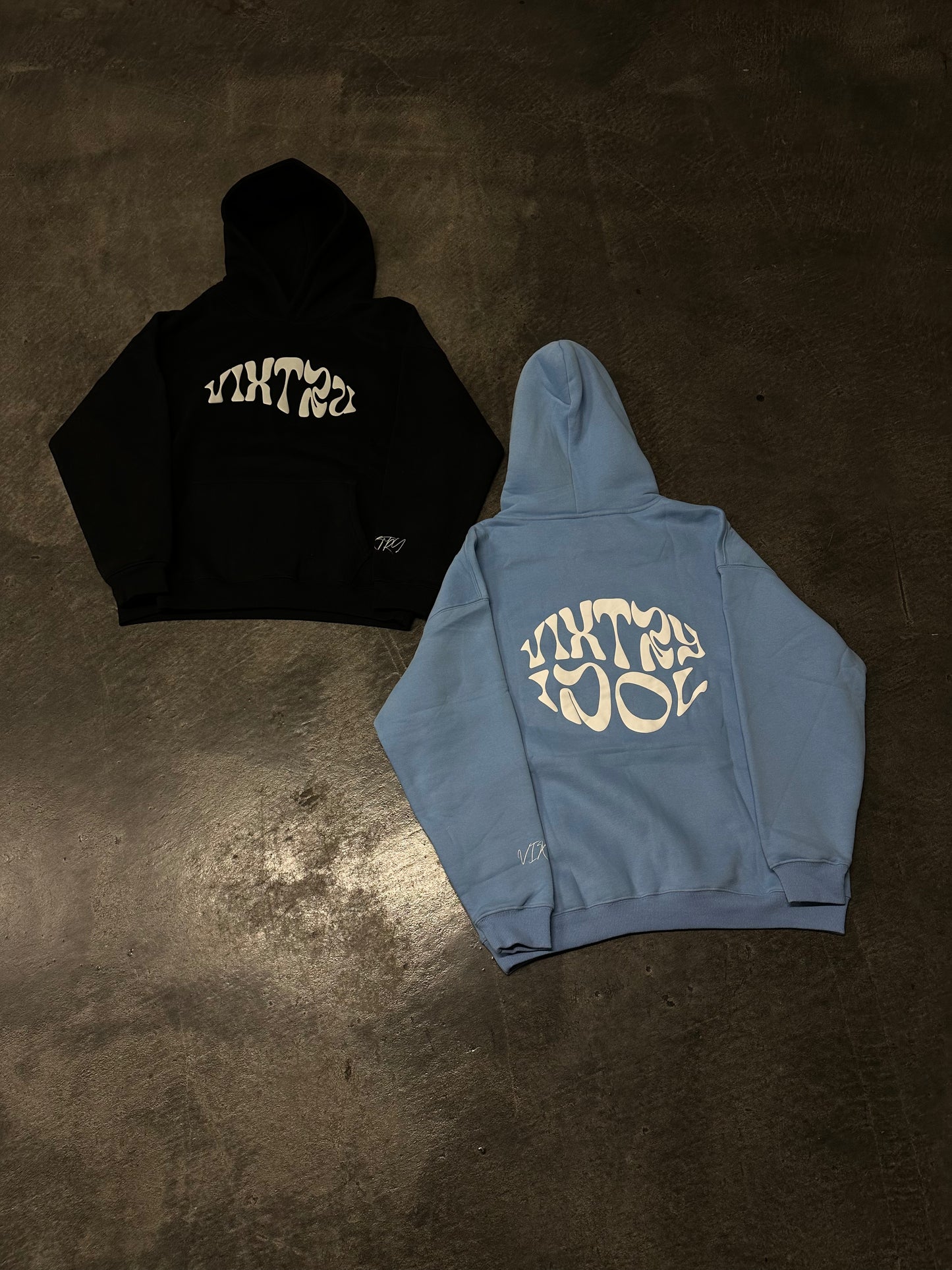 ONYX BLACK PUFF PRINTED HOODIE